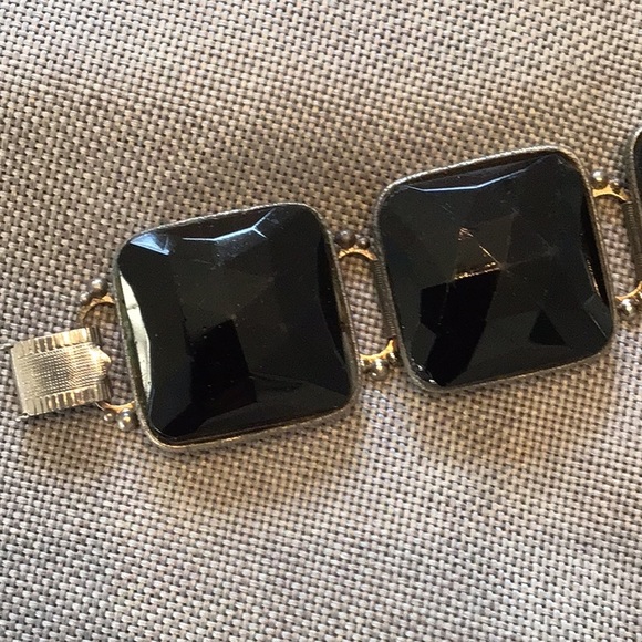 Vintage black stone bracelet - Picture 2 of 3